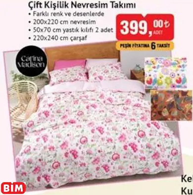 CARİNA MADİSON ÇİFT KİŞİLİK NEVRESİM TAKIMI